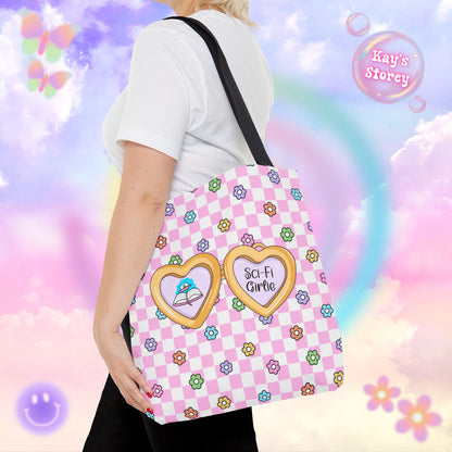 Pink Sci-Fi Girlie Tote Bag