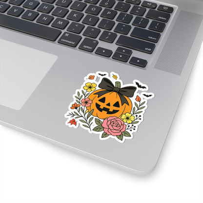 Autumn Pumpkin Kiss-Cut Sticker, Fall Lover Sticker, Cute Sticker Set, Spooky Decals, Halloween Stickers, Vinyl Pumpkin Stickers