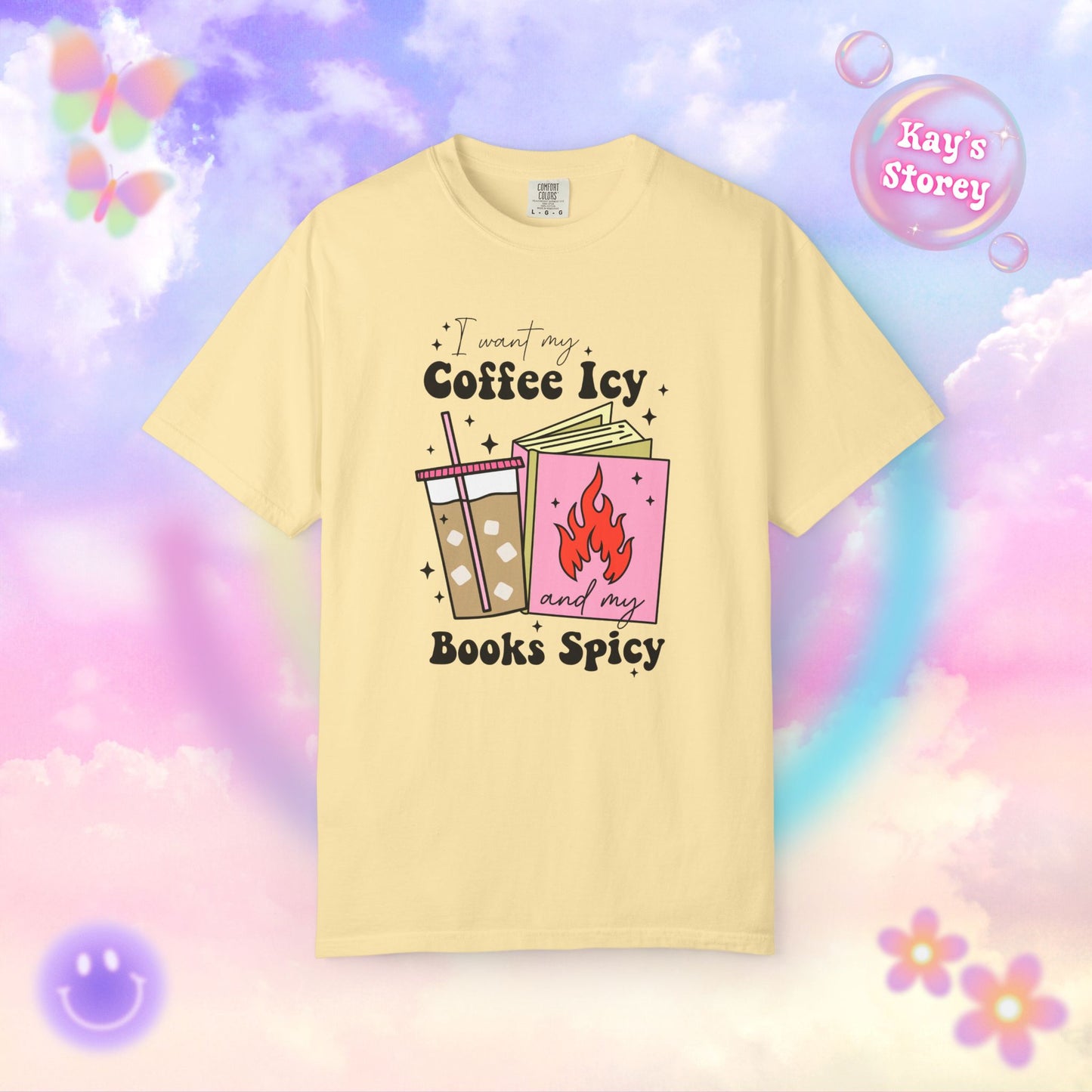 Coffee Icy Books Spicy Comfort Colors T-Shirt