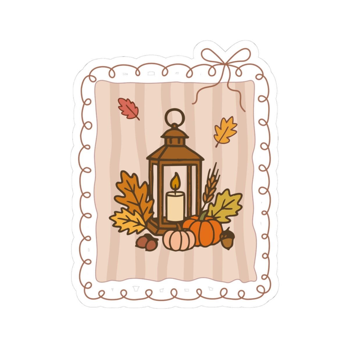 Autumn Lantern Sticker, Fall Planner Stickers, Book Lover Gifts, Autumn Sticker, Cozy Accessories, Seasonal Sticker