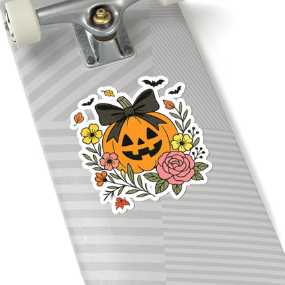 Autumn Pumpkin Kiss-Cut Sticker, Fall Lover Sticker, Cute Sticker Set, Spooky Decals, Halloween Stickers, Vinyl Pumpkin Stickers