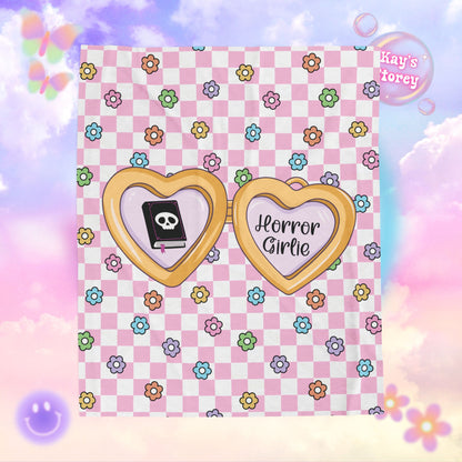 Pink Horror Girlie Velveteen Plush Blanket