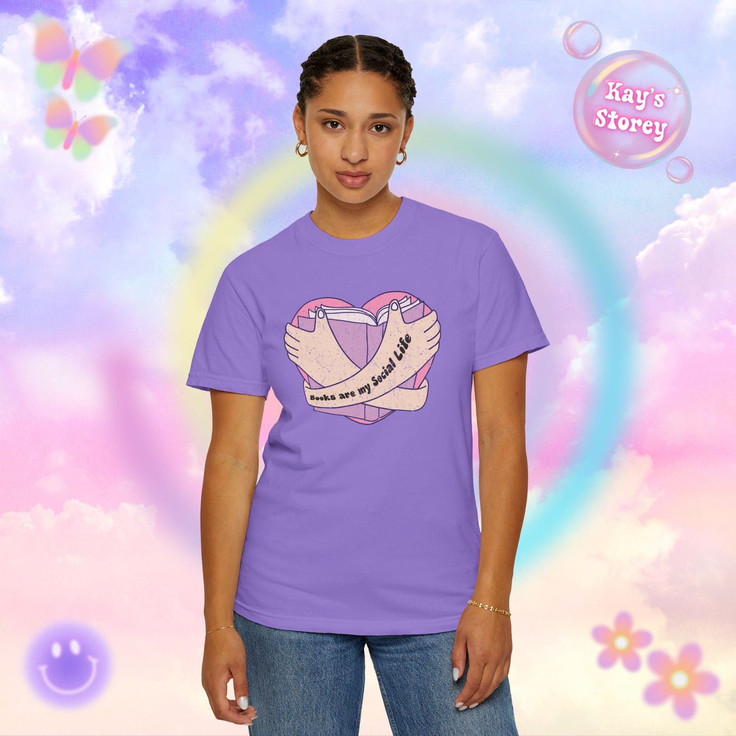 Books Are My Social Life Comfort Colors T-Shirt