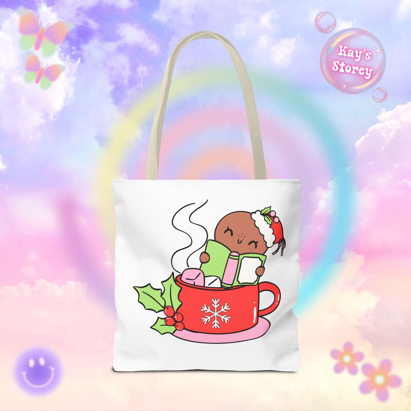 Hot Cocoa & Books Tote Bag