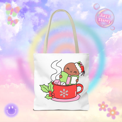 Hot Cocoa & Books Tote Bag