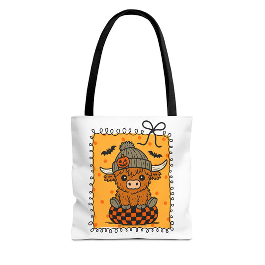 Spooky Season Highland Cow Tote Bag