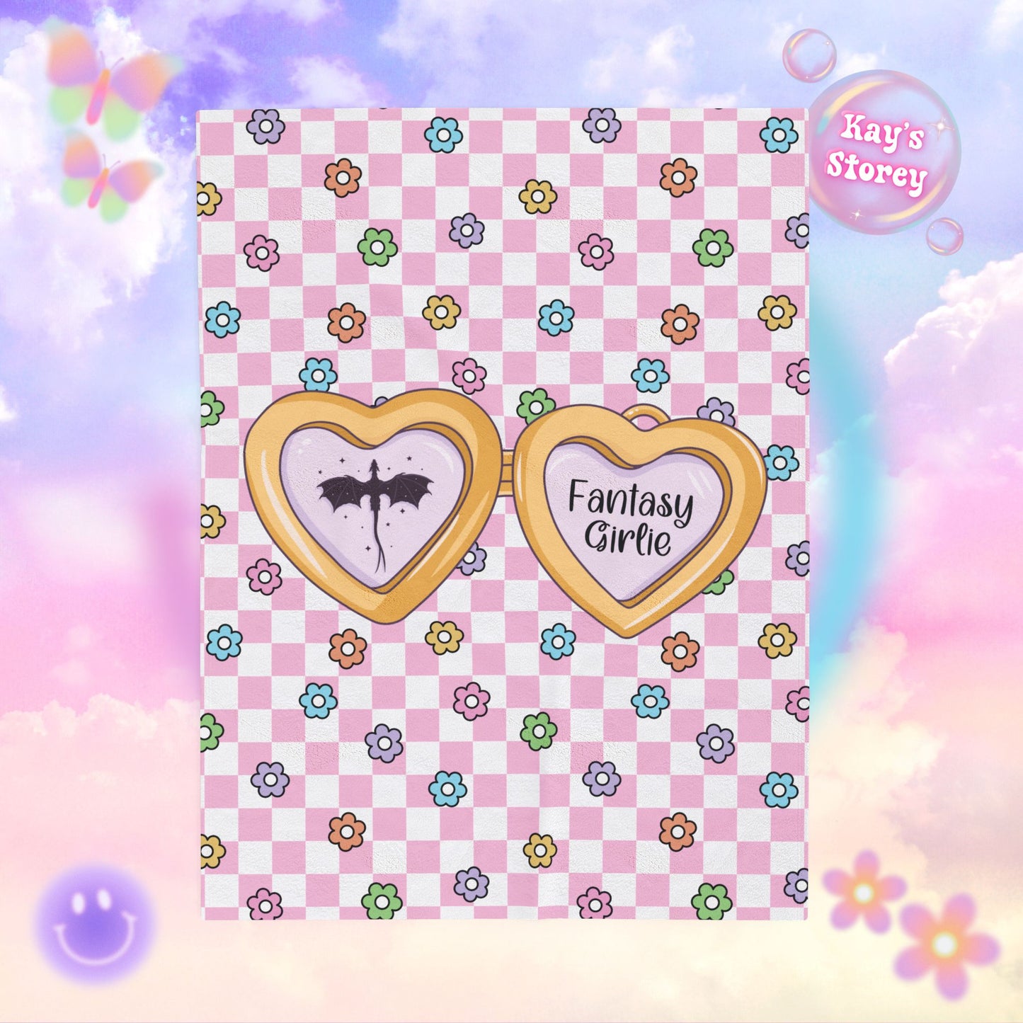 Pink Fantasy Girlie Velveteen Plush Blanket
