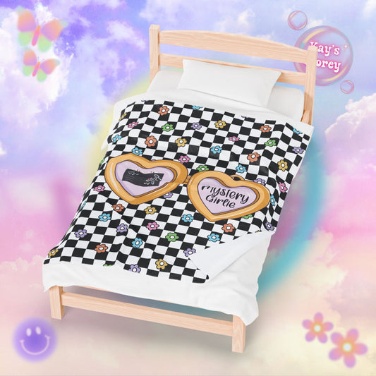 Mystery Girlie Velveteen Plush Blanket