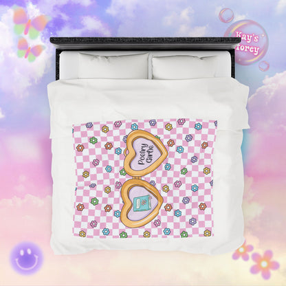 Pink Poetry Girlie Velveteen Plush Blanket