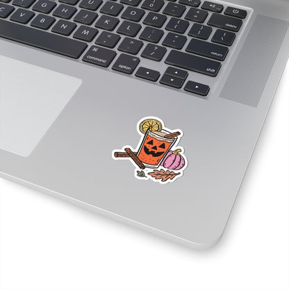 Pumpkin Cozy Drink Sticker, Fall Planner Stickers, Book Lover Gifts, Autumn Sticker, Cozy Accessories, Seasonal Sticker