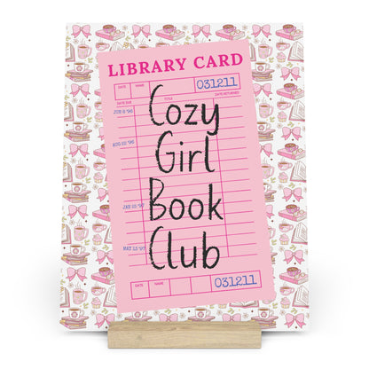 Cozy Girl Book Club Bookshelf Decor with Stand