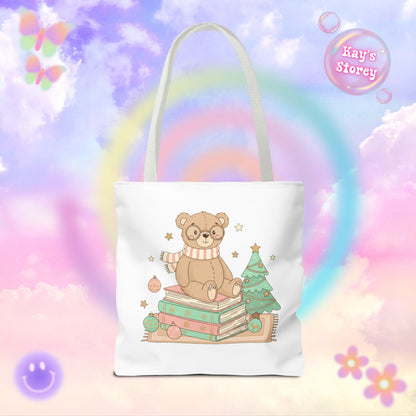 Bear & Books Tote Bag