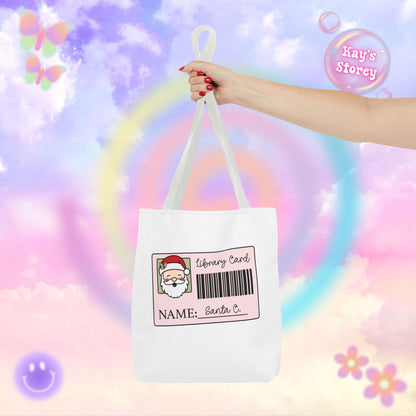 Santa Library Card Tote Bag