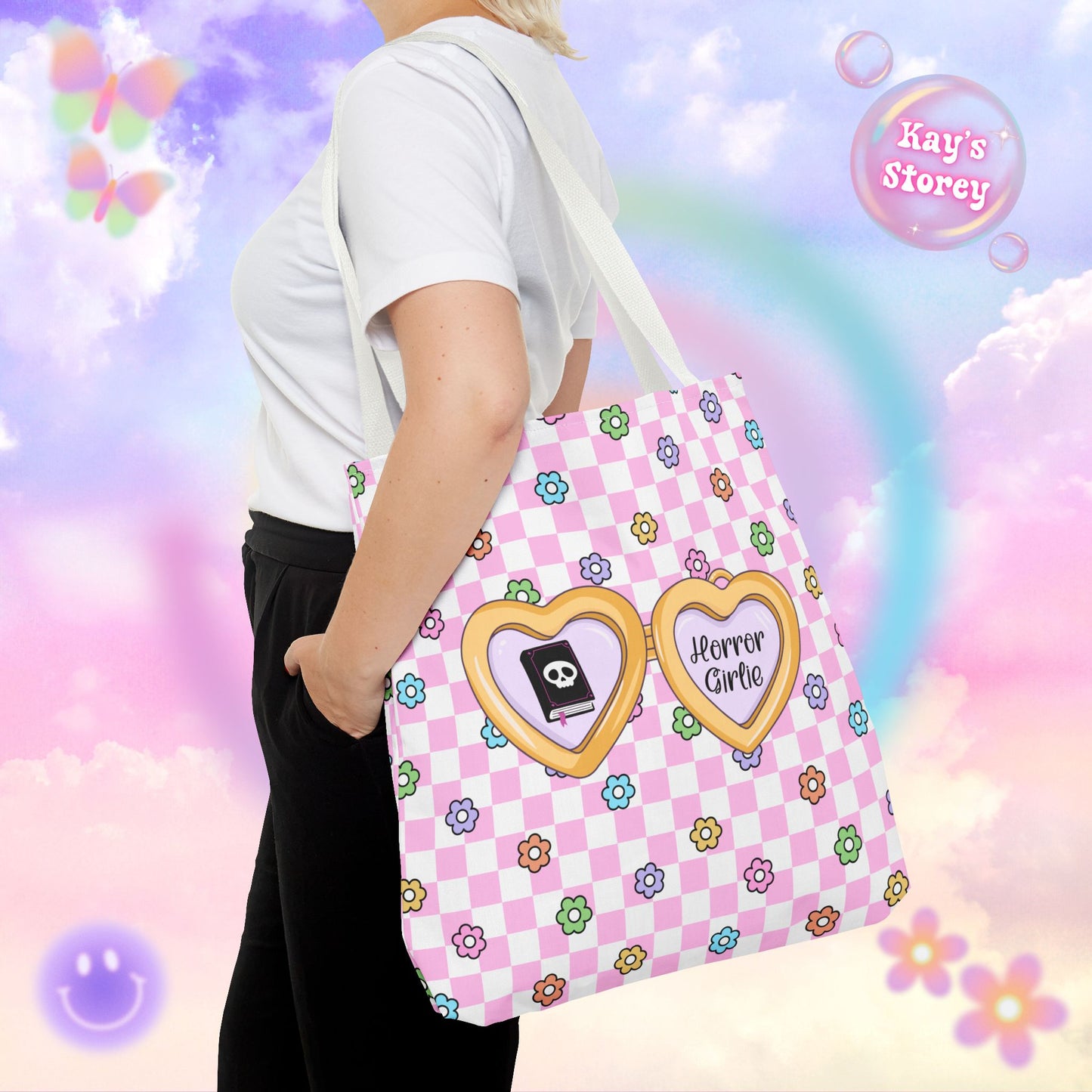 Pink Horror Girlie Tote Bag
