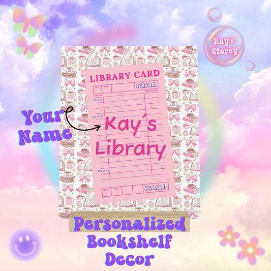 Personalized Bookshelf Decor with Stand