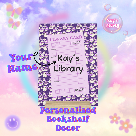 Personalized Bookshelf Decor with Stand