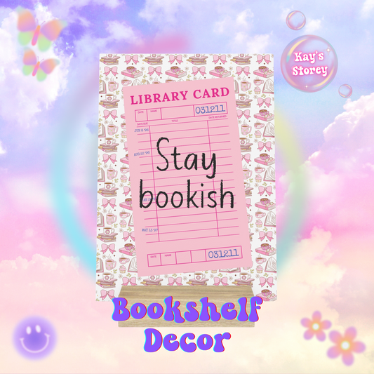 Stay Bookish Bookshelf Decor with Stand