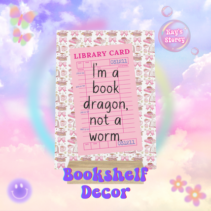 Book Dragon Bookshelf Decor with Stand