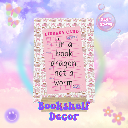 Book Dragon Bookshelf Decor with Stand