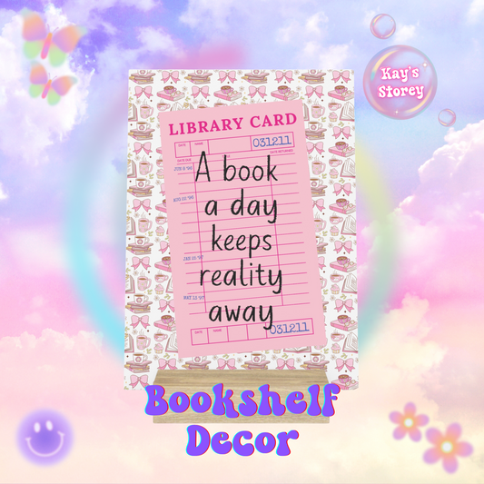 A Book A Day Bookshelf Decor with Stand