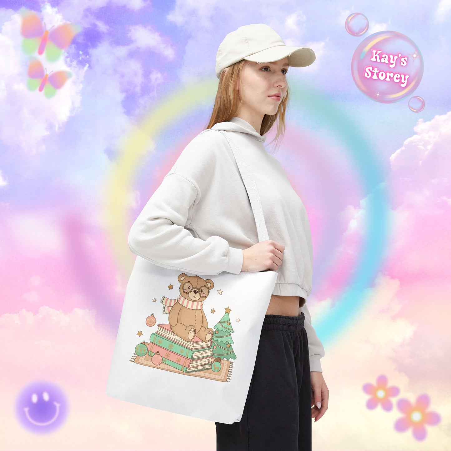 Bear & Books Tote Bag