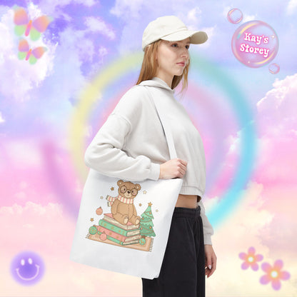 Bear & Books Tote Bag