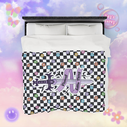 Violent Little Thing Velveteen Plush Blanket