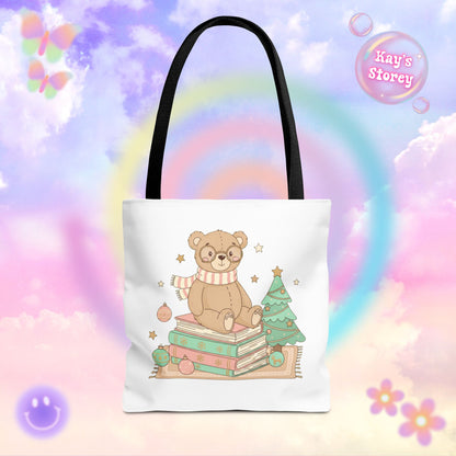 Bear & Books Tote Bag