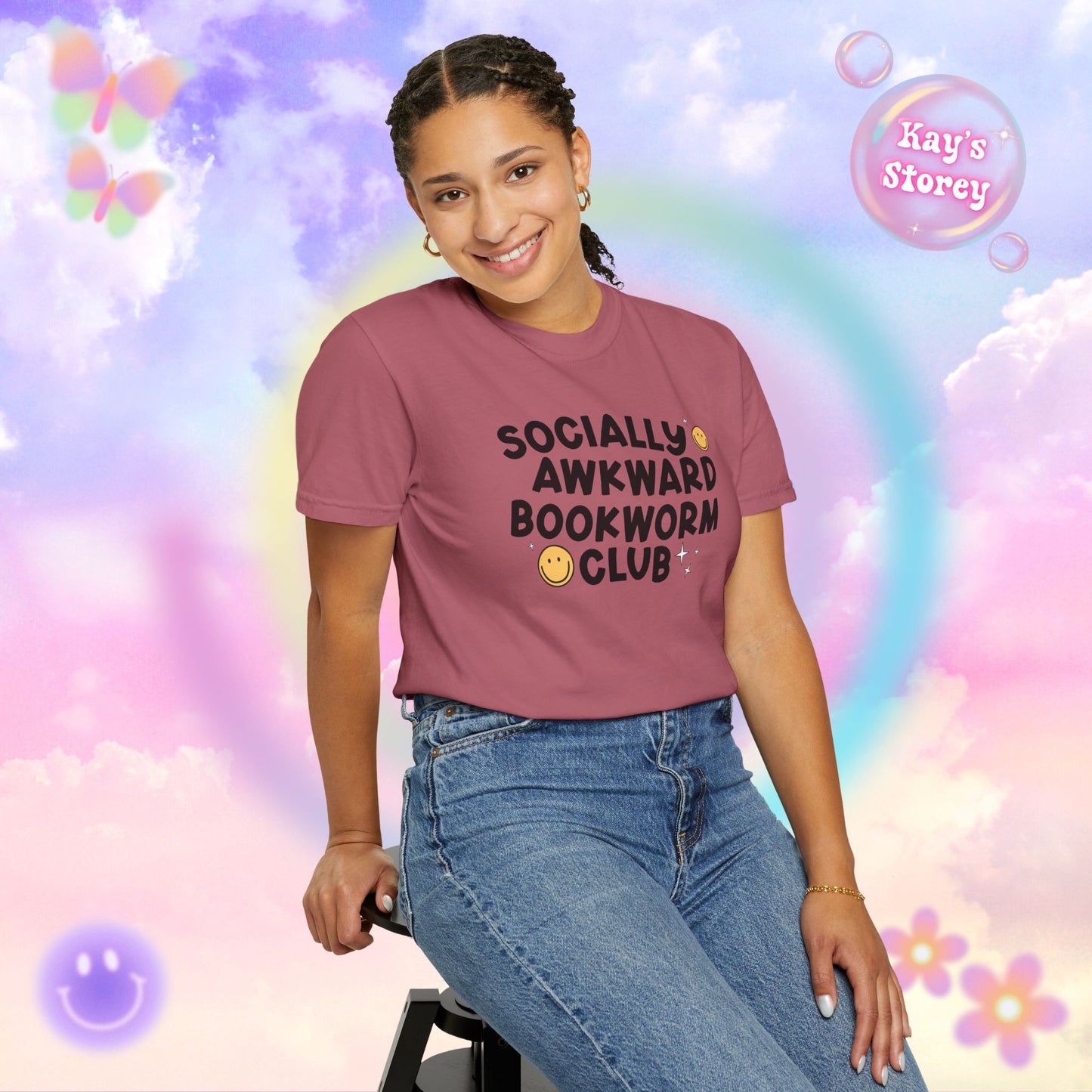 Socially Awkward Bookworm Club Comfort Colors T-Shirt