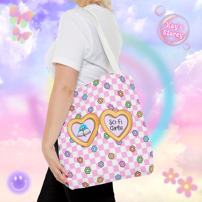 Pink Sci-Fi Girlie Tote Bag