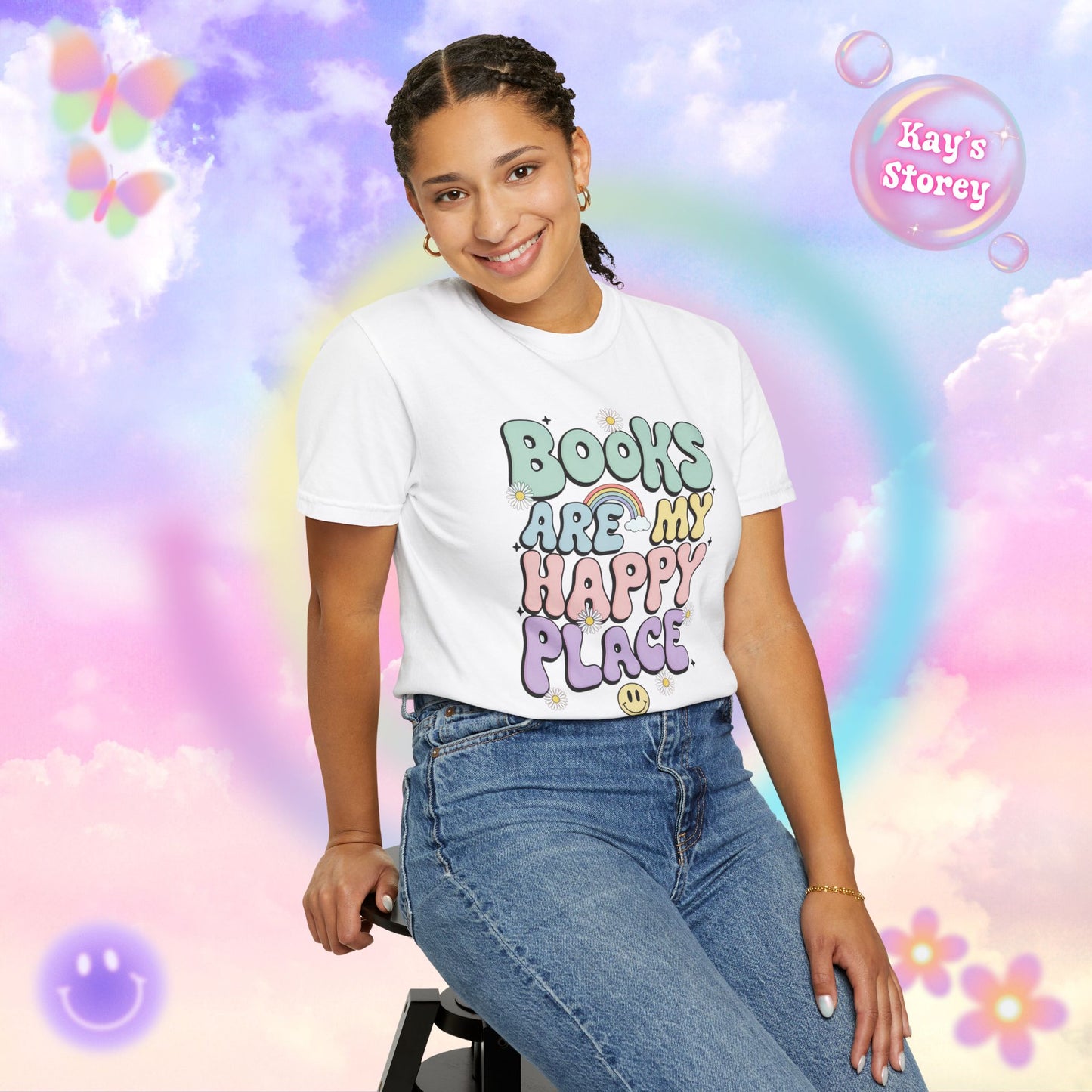 Books Are My Happy Place Comfort Colors T-Shirt