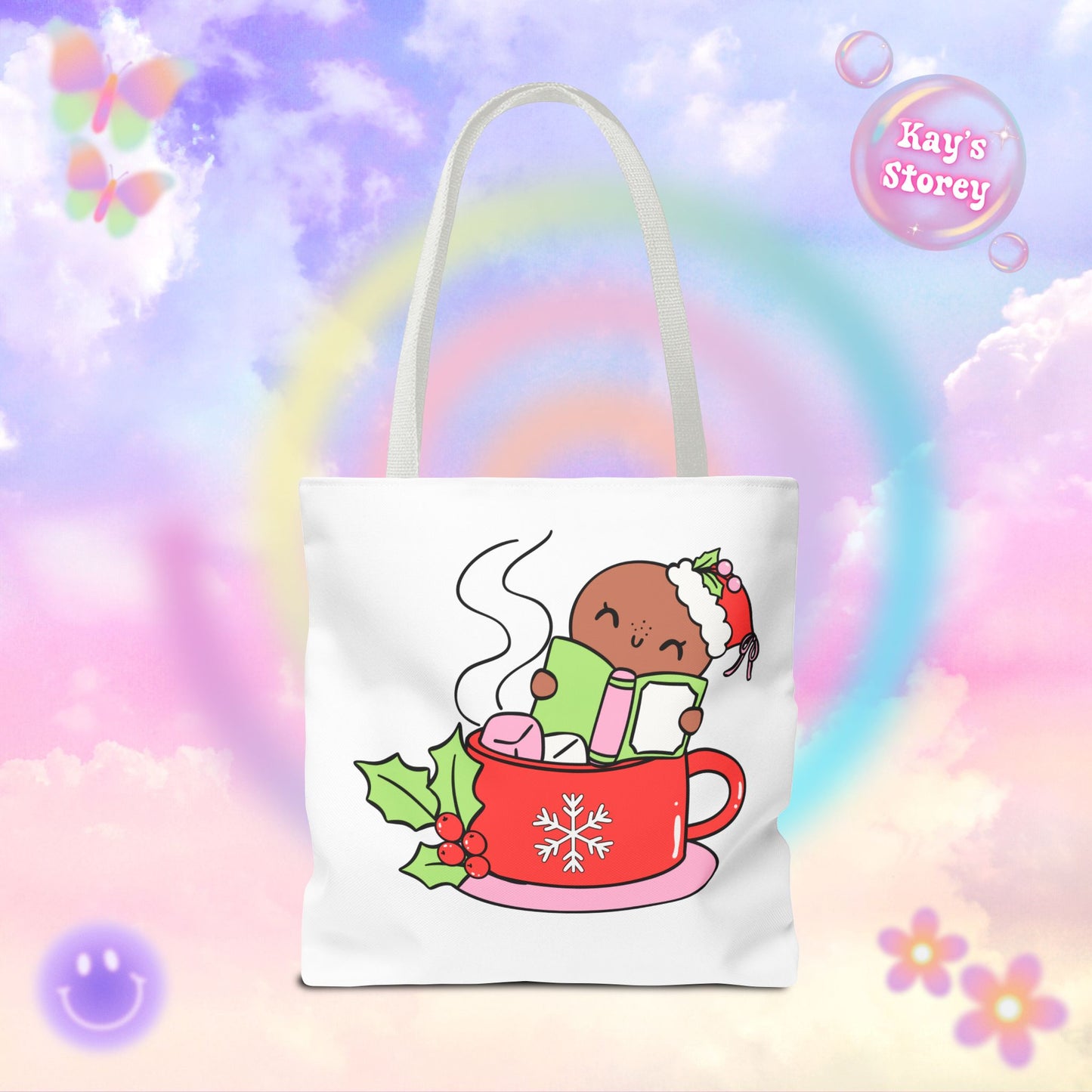 Hot Cocoa & Books Tote Bag