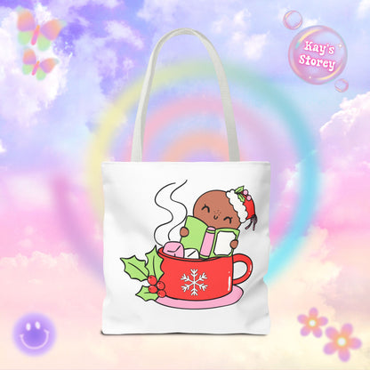 Hot Cocoa & Books Tote Bag
