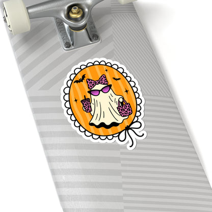 That Ghoul in Frame Sticker - Kiss-Cut Stickers, Halloween Sticker, Fancy Ghost Design, Spooky Sticker, Decorative Sticker for Journals