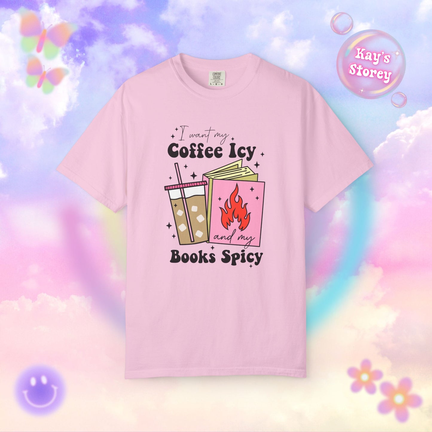 Coffee Icy Books Spicy Comfort Colors T-Shirt
