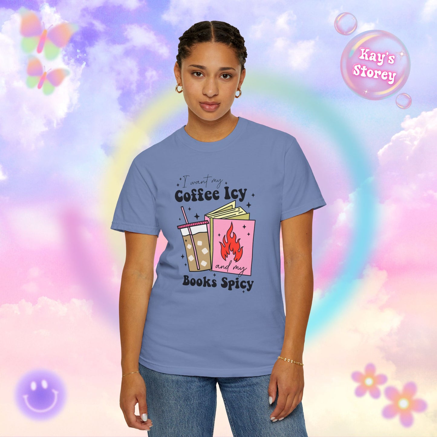 Coffee Icy Books Spicy Comfort Colors T-Shirt