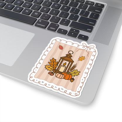 Autumn Lantern Sticker, Fall Planner Stickers, Book Lover Gifts, Autumn Sticker, Cozy Accessories, Seasonal Sticker