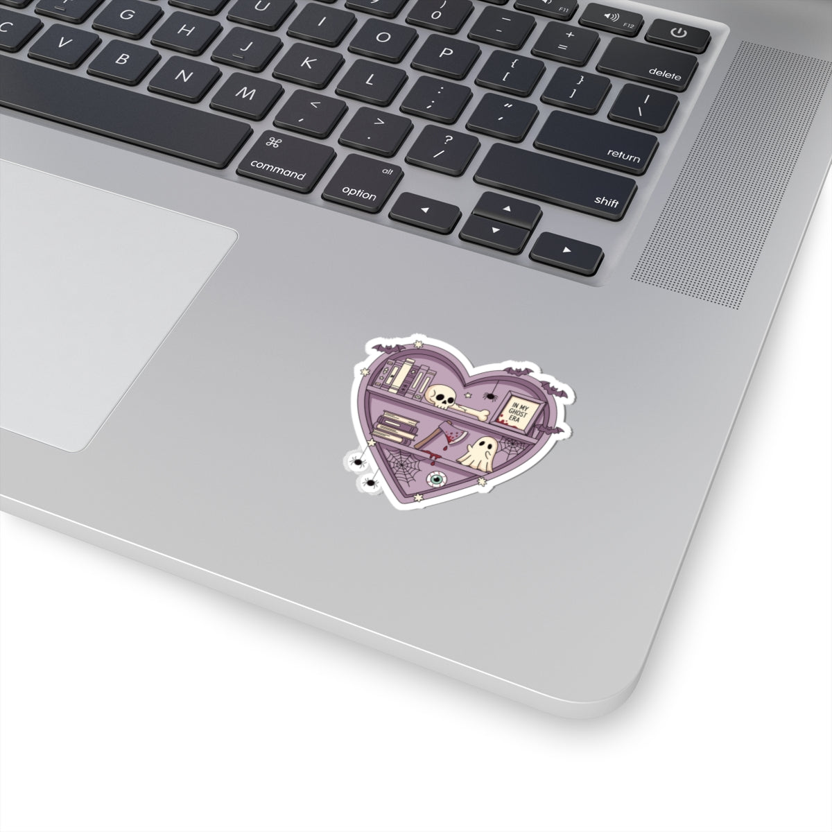 Ghostly Reading Kiss-Cut Sticker, Book Lover Sticker, Cute Sticker Set, Spooky Decals, Halloween Stickers, Vinyl Kindle Stickers