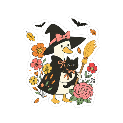 Spooky Goose Kiss-Cut Sticker, Goose Lover Sticker, Cute Sticker Set, Spooky Decals, Halloween Stickers, Vinyl Goose Stickers