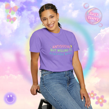 Willing to Discuss Books Comfort Colors T-Shirt