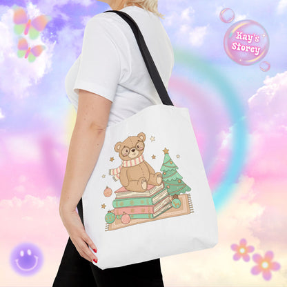 Bear & Books Tote Bag