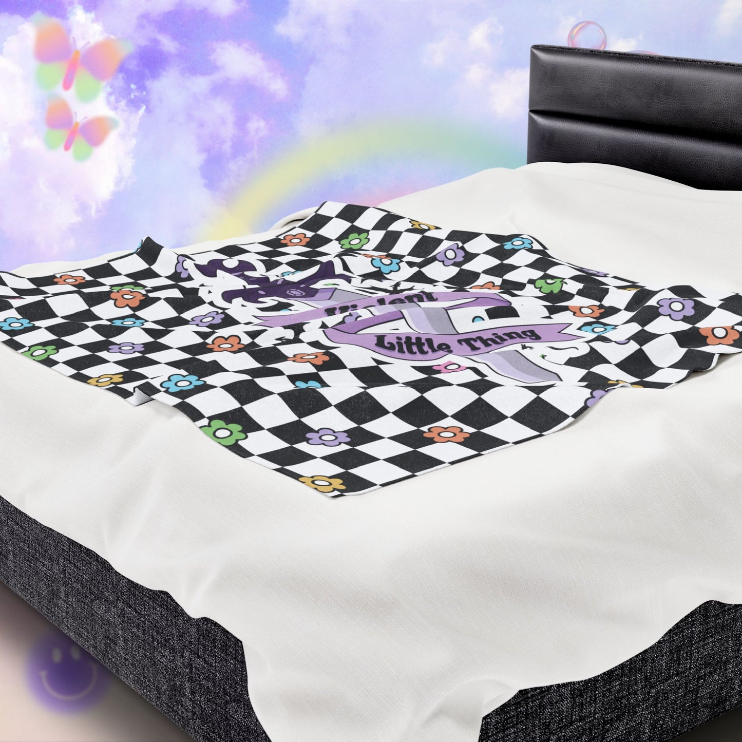 Violent Little Thing Velveteen Plush Blanket