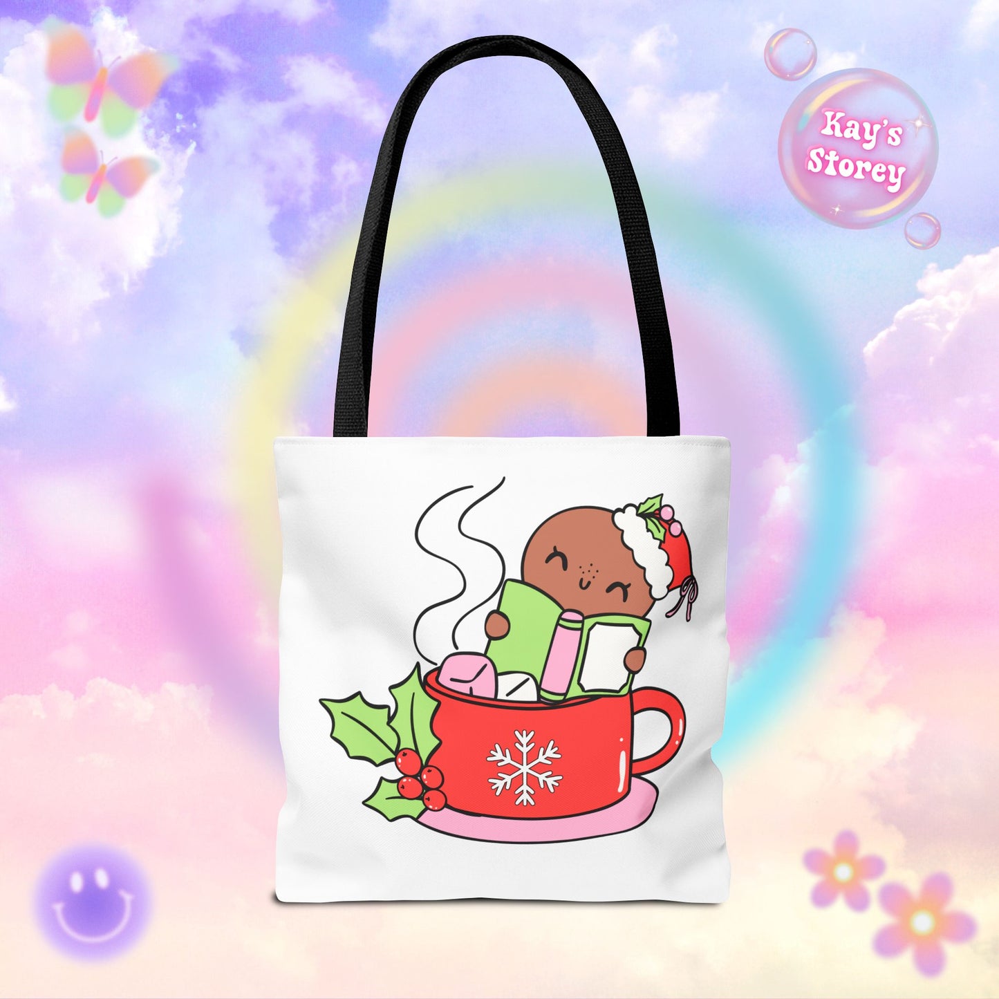 Hot Cocoa & Books Tote Bag