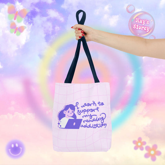 Reading Addiction Tote Bag