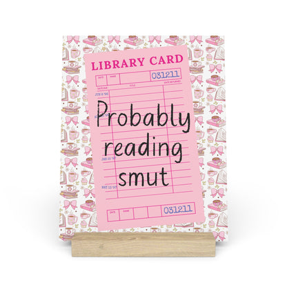 Probably Reading Smut Bookshelf Decor with Stand