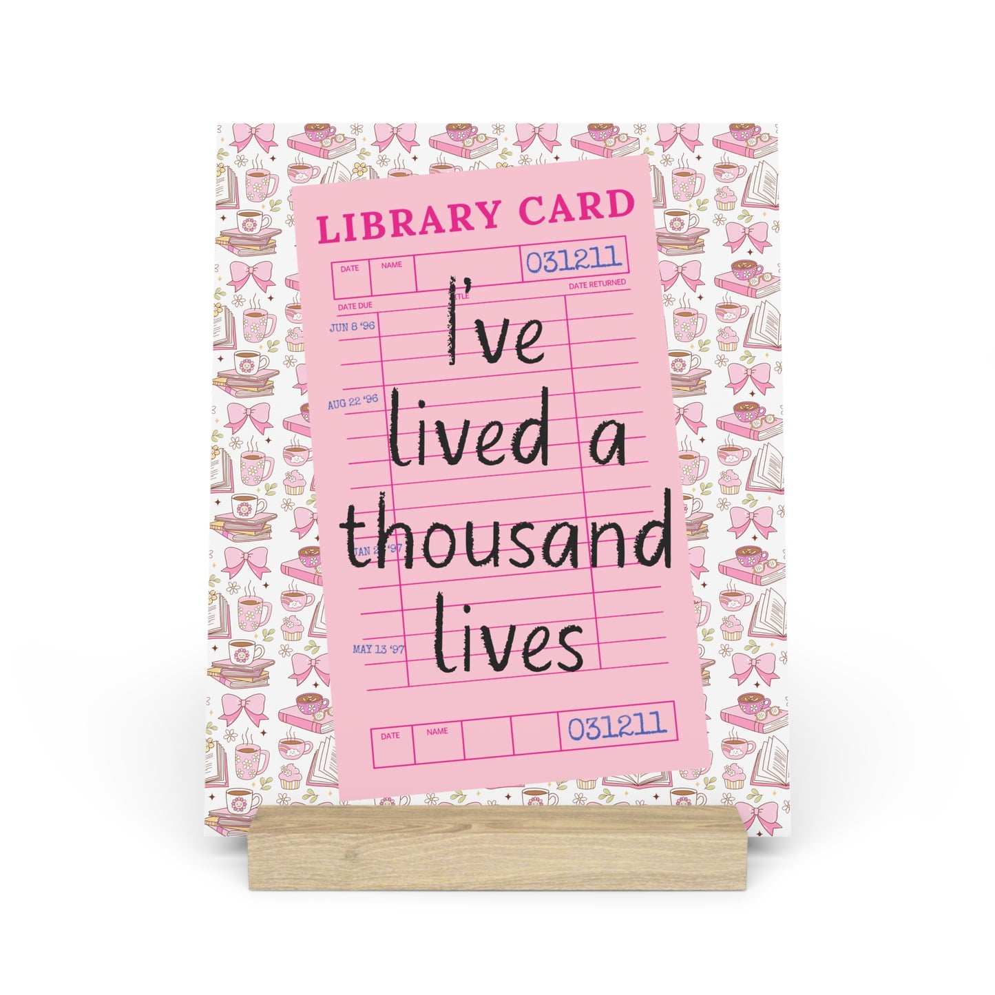 I've Lived a Thousand Lives Bookshelf Decor with Stand