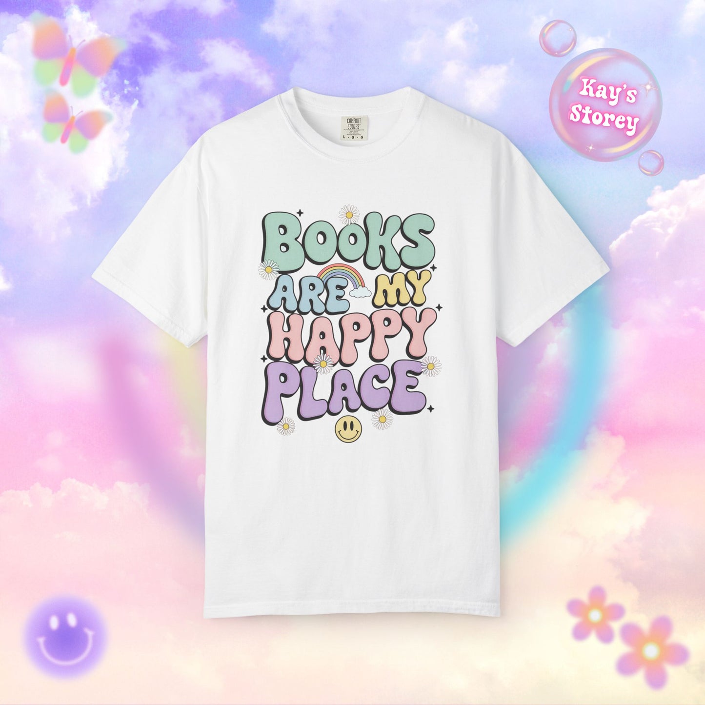 Books Are My Happy Place Comfort Colors T-Shirt