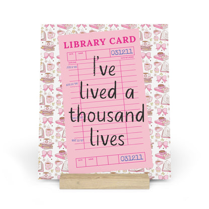 I've Lived a Thousand Lives Bookshelf Decor with Stand