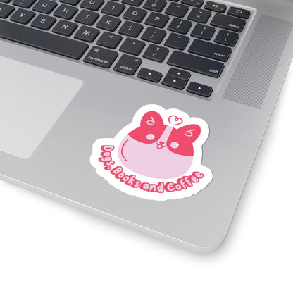 Dogs, Books & Coffee Sticker