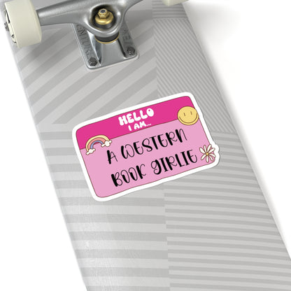 Western Book Girlie Sticker